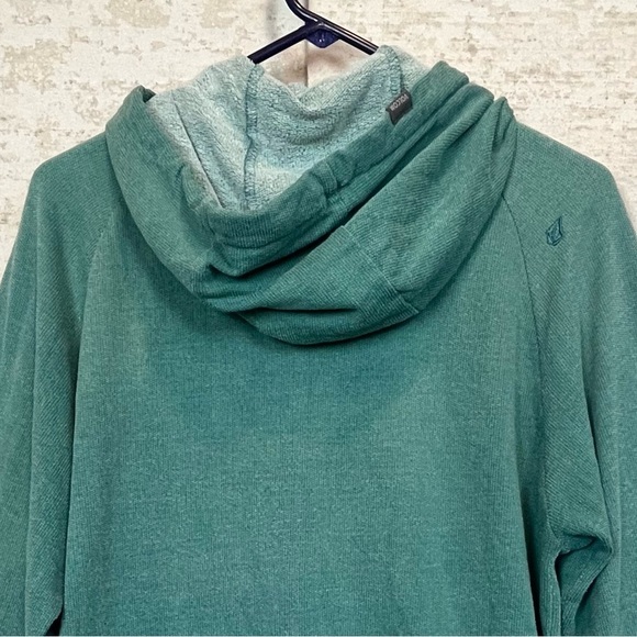 Volcom Corpo Class Green Sweatshirt Hoodie Zip Up Medium Grunge Streetwear - Picture 10 of 16